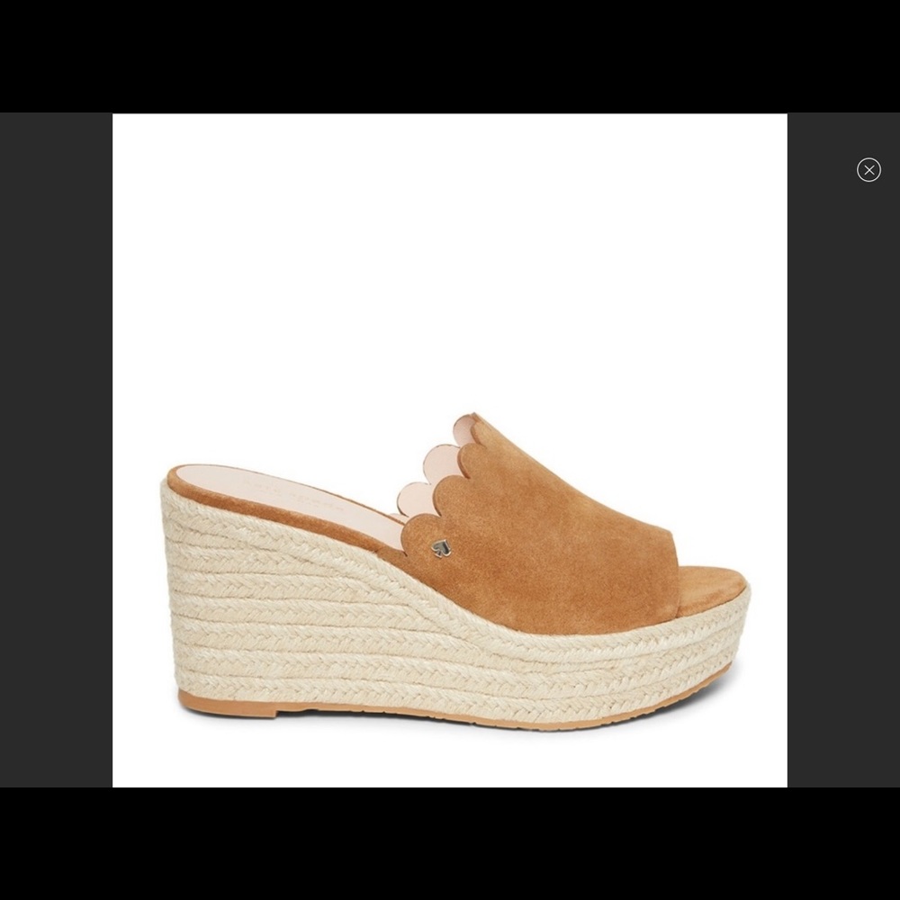 KATE SPADE SUEDE PLATFORM ESPADRILLES SZ 7.5